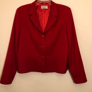 100 percent pure wool red pendleton blazer